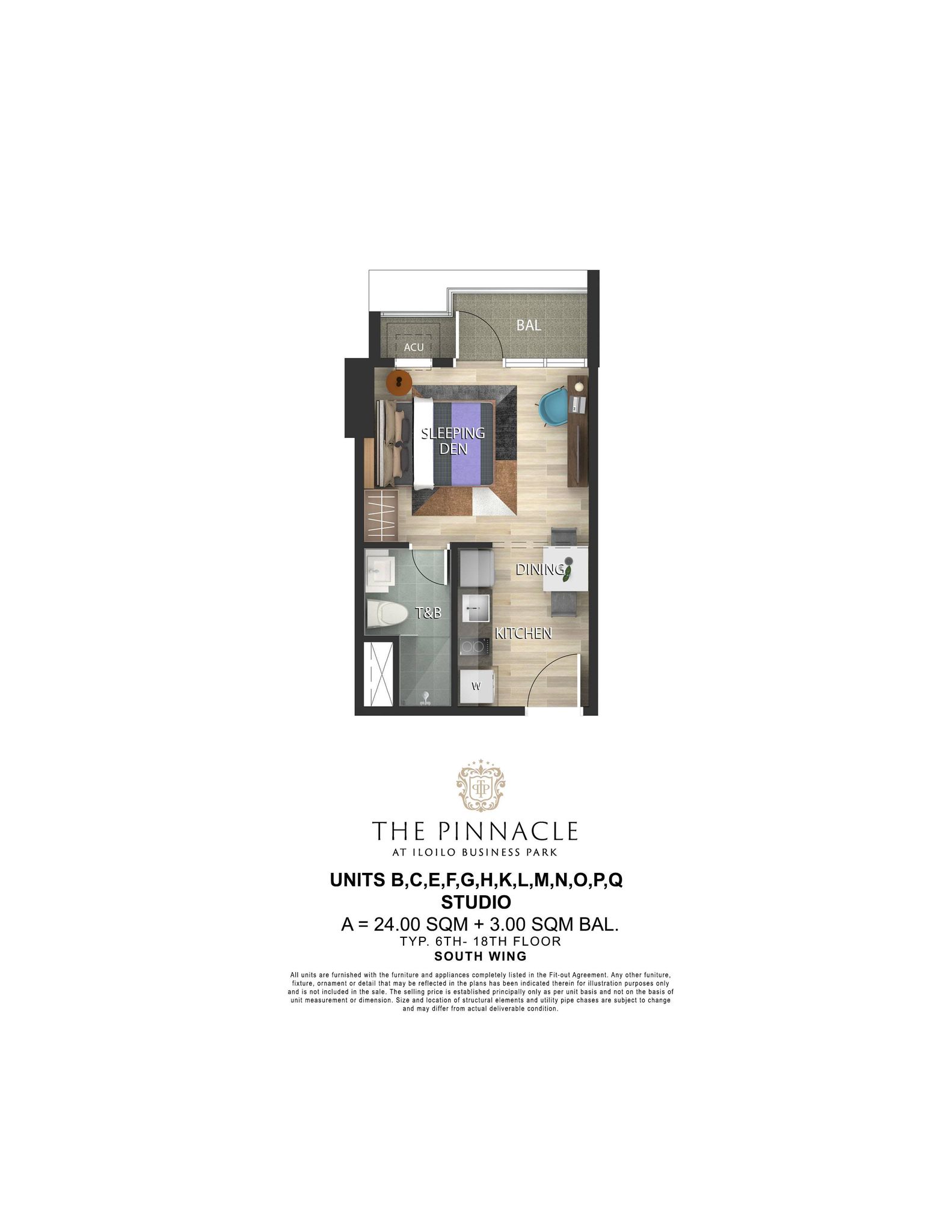 ThePinnacle-Studio-Penthouse-Layout - Iloilo Condominiums - Penthouse Studio And Office Layout Design
